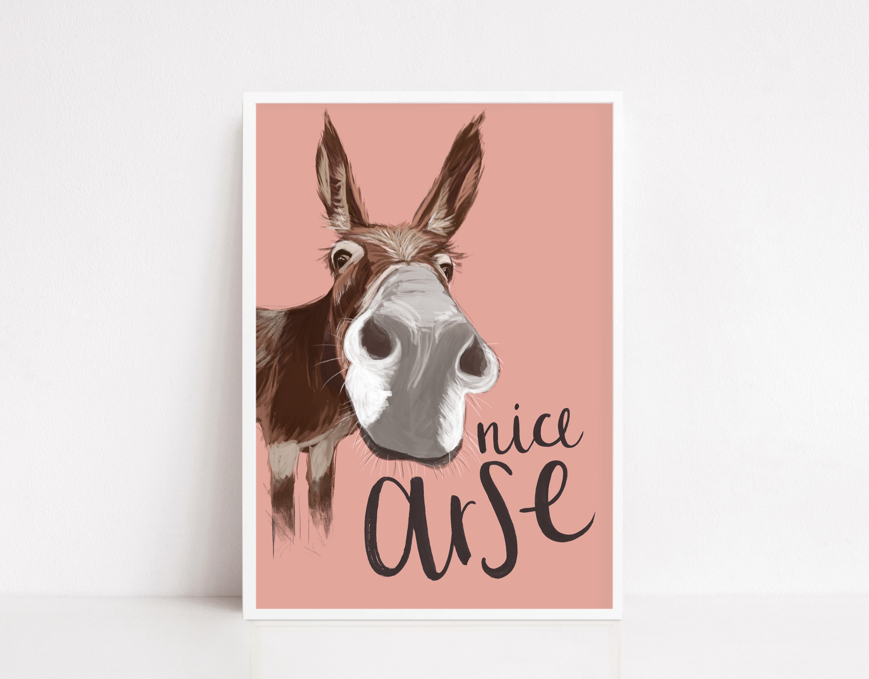 Donkey Art Print Nice Arse Print Funny Donkey Print Etsy UK
