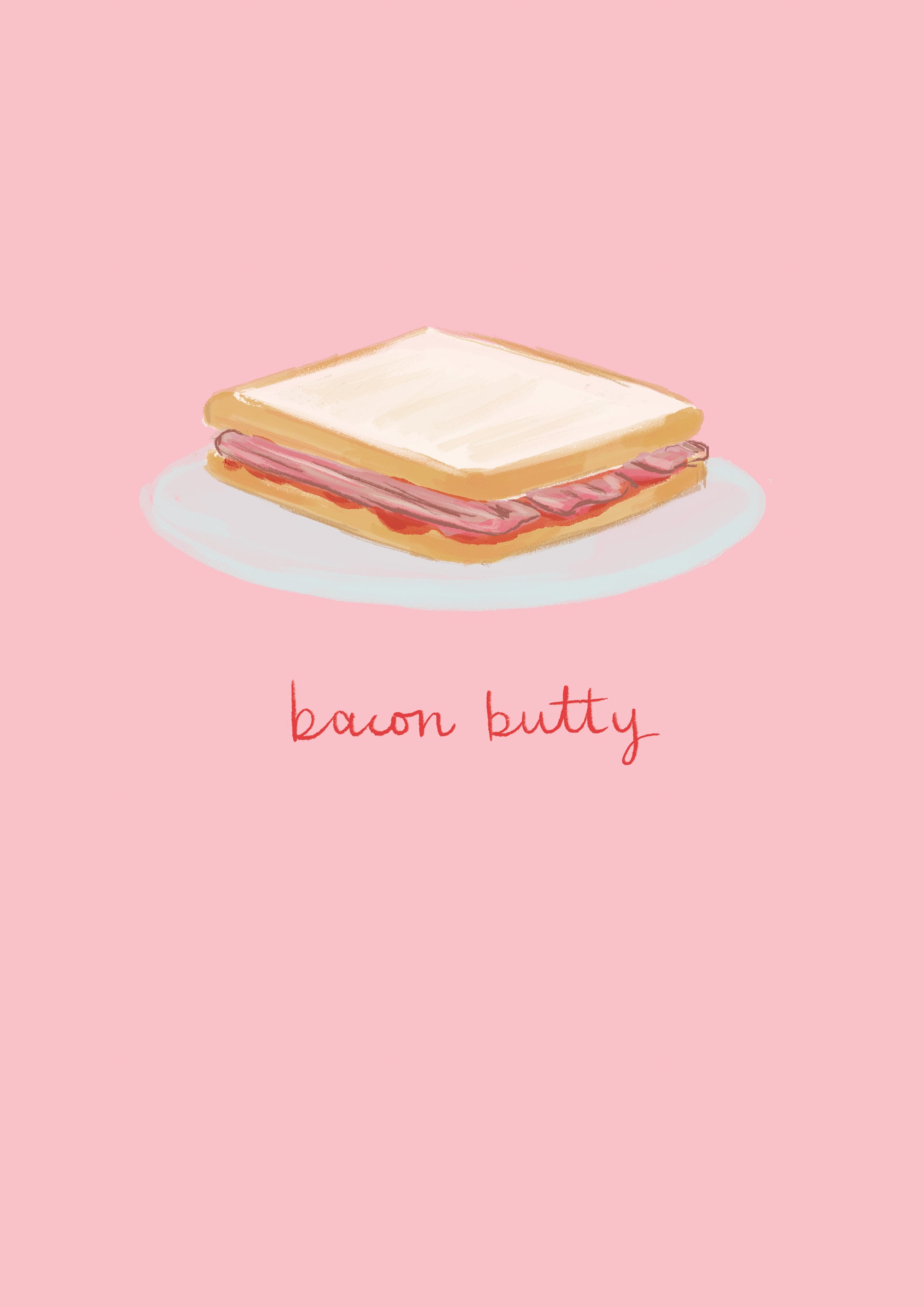 Bacon Butty Print Bacon Sandwich Print Food Art Kitchen Etsy New Zealand