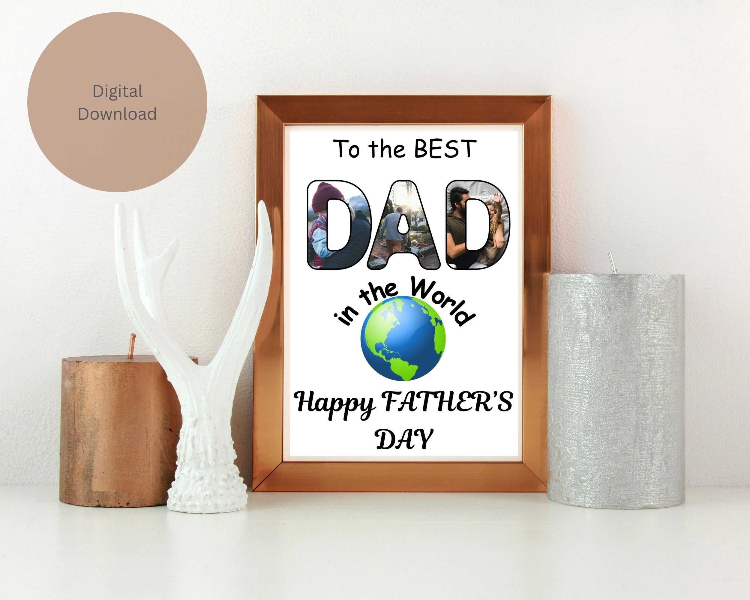 Wall Art for Fathers Day Printable Gift for Dad Personalized Decor for ...