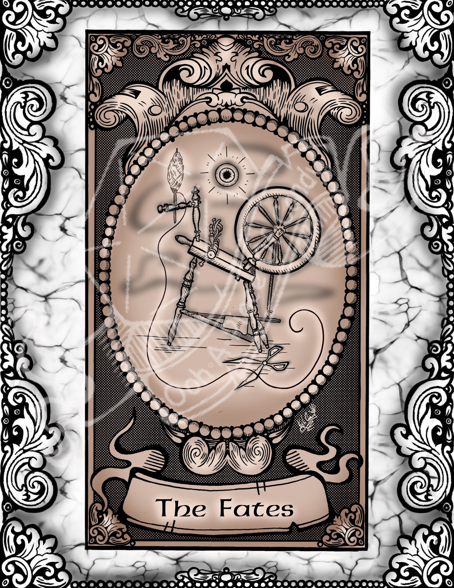 Digital Painting Deck of Many Things the Fates Card Etsy