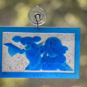 Cynthia & Garchomp resin suncatcher window display