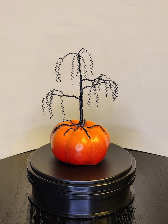 ハロウィン用ワイヤーツリー彫刻、柳、カボチャ #4 - Etsy 日本
