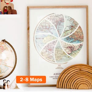 Custom Map Print! Personalized Gift for Mom or Dad. art decor customized housewarming christmas birthday wife terra carta globe basic