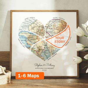 Aangepaste kaartafdruk! Kunstverjaardagscadeau voor hem. gepersonaliseerde aangepaste bruiloft verloving valentijnsdag haar vrouw hart liefde presenteer jouw