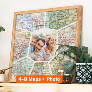 Personalisierte Landkarte! Personalisiertes Geschenk für Mama oder Papa. Kunst Dekor angepasst Einweihungsparty Weihnachten Geburtstag Frau Bewunderung Zusammensein Basic