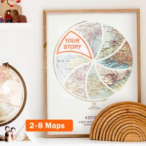Individuell angefertigte Terra Carta Map Druck! Personalisierte Jahrestag Geschenk für Mann Frau Hochzeit Kunst Verlobung Valentinstag Geschenk 5.10