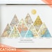 Personalized Milestones Map™ Print: 3-8 locations mountain wall art - Custom Travel Poster, Wedding Gift & Anniversary Gift for couples