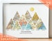 Personalized Milestones Map™ Print: 3-8 locations mountain wall art - Custom Travel Poster, Wedding Gift & Anniversary Gift for couples