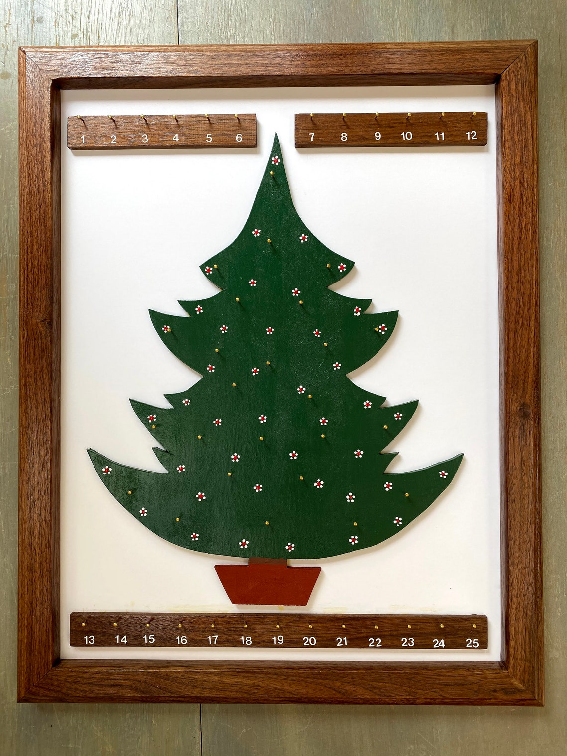 Advent Calendar Walnut Etsy