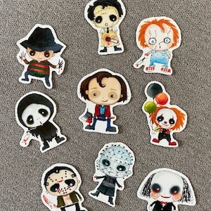 Cute Horror Stickers/Horror Movie/Serial Killer Sticker/Halloween/Stickers