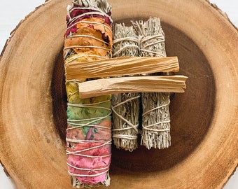 Home Cleansing Sage Smudge sticks and Palo Santo Wood Sticks For Positive Energy | Clear Negative Energy | Protection