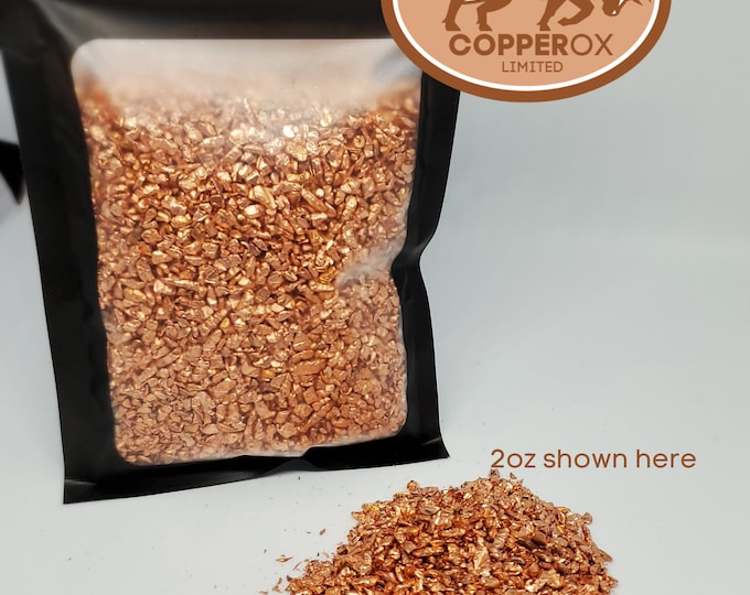 Bare & Bright Copper 8oz Chops Shavings Shreds 8oz Crafts Orgone