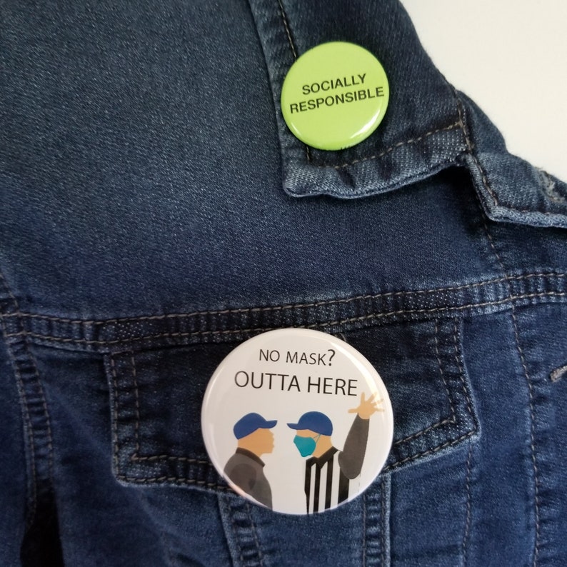 We Care Series No More Covid 2.25 Button