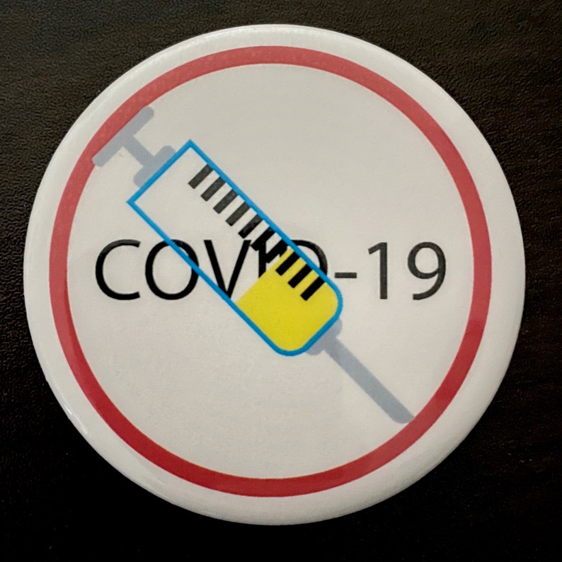 We Care Series No More Covid 2.25 Button