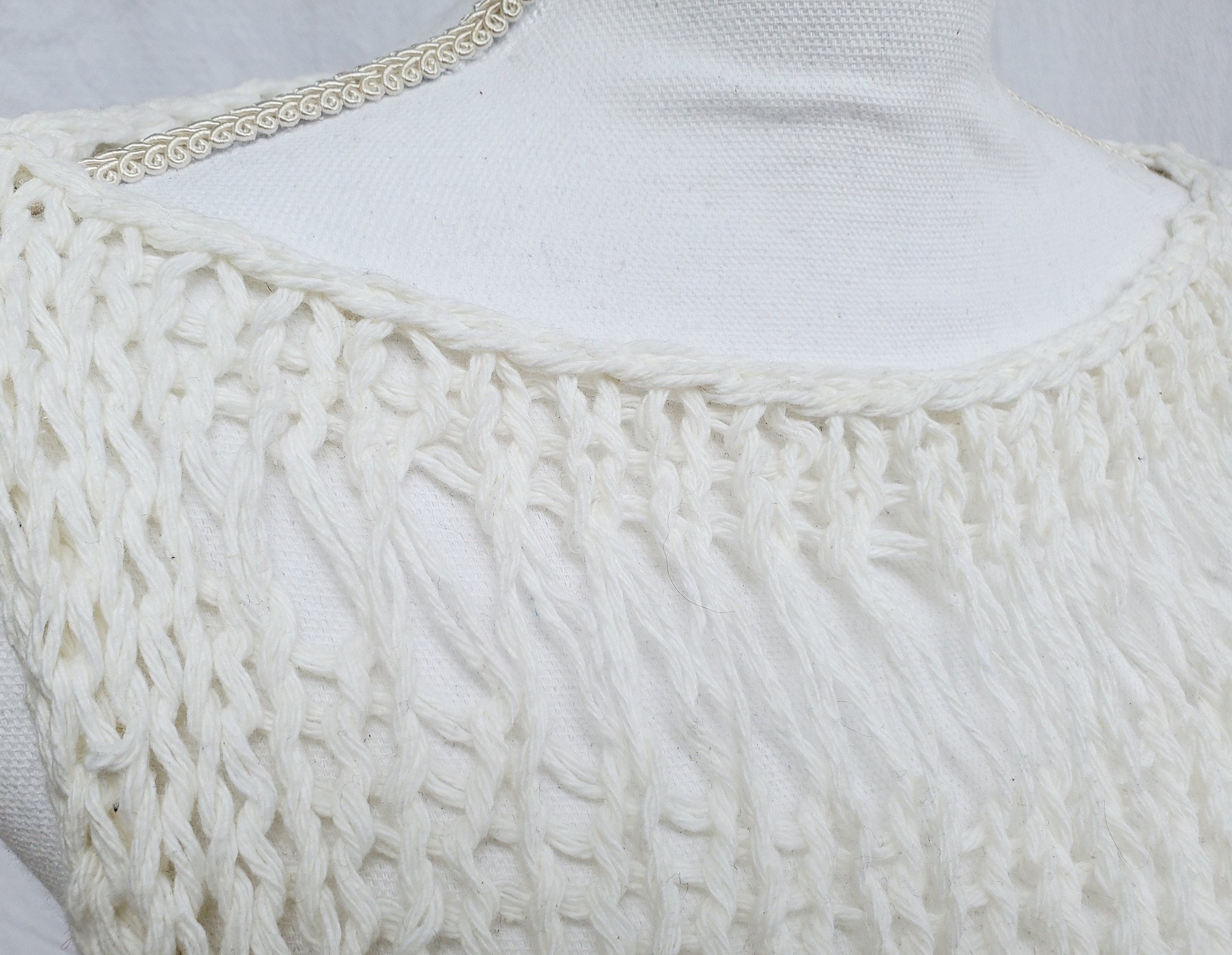 White Loose-knit Summer Tank Top for Women Organic Cotton - Etsy