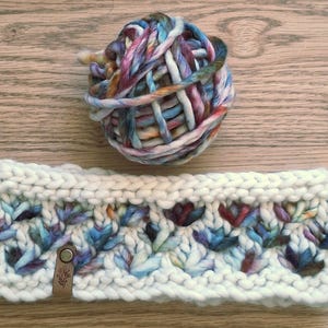 Chunky Knit Merino Wool Lotus Flower Headband - Ethically Sourced