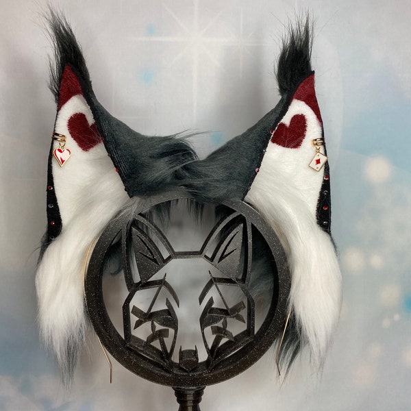 Husk Hazbin Hotel Oreilles de renard naturel Fox Cosplay Oreilles Accessoires en fausse fourrure MTO Petplay Furry Streamer Oreilles d’animaux Oreilles en peluche