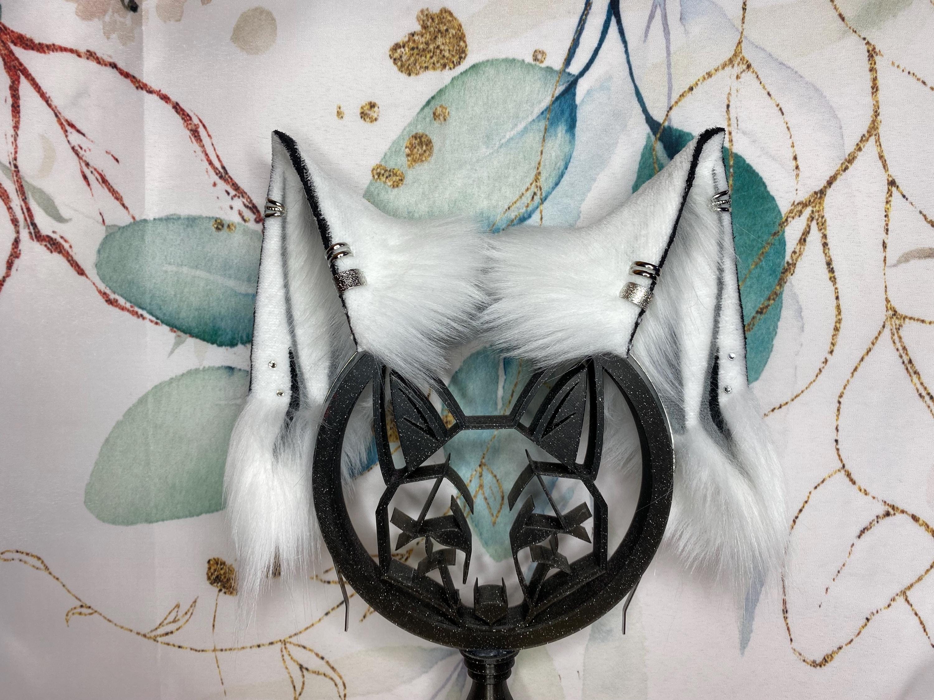 Furry Wolf Fox Ear Headband Cosplay Hair Accessory Handmade Faux Fur Animal Faux Fur Fox Wolf Ear Headband Furry Handmade  main image 4