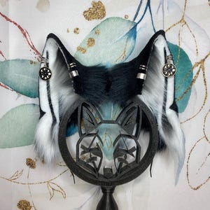 Natural fox ears made of fauxfur handmade for cosplay, therian, streamer, furry, petplay, roleplay, fursuit ears wearable as headband