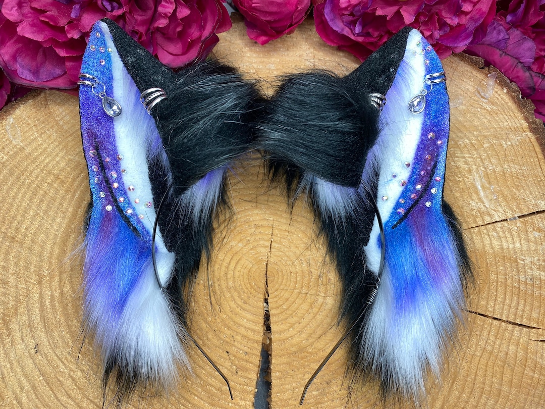 Galaxy Wolf Ears Wolf Cosplay Ears Ears Accessories Faux Fur Etsy