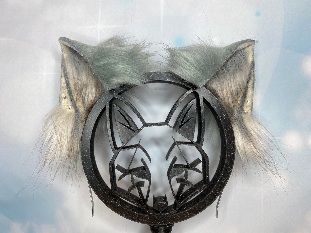 Cold Grey Cat Ears Cosplay Ears Headband Plush Ears Animal Ears Made of