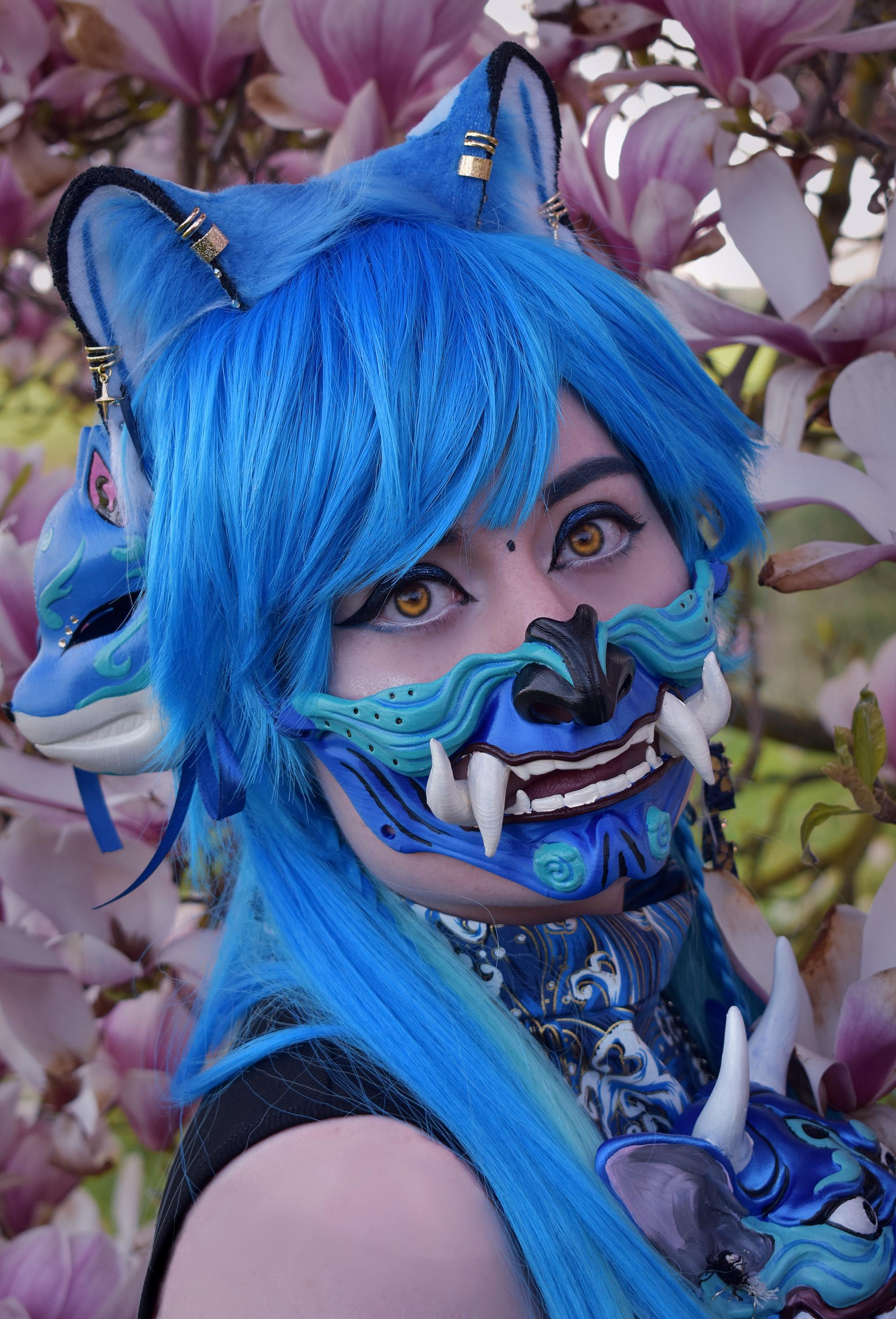 Kpop Demon Hunter Derpy Tiger Inspired Cat Ears and Cat Tail Made