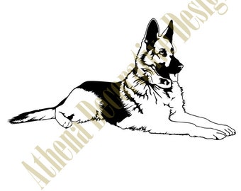 German Shepherd Svg Etsy