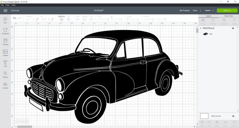Download Morris Minor Classic Car SVG Cutting File for machines like | Etsy