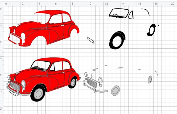 Download Morris Minor Classic Car Svg Cutting File For Machines Like The Cricut And Silhouette Drawing Illustration Art Collectibles Seasonalliving Com