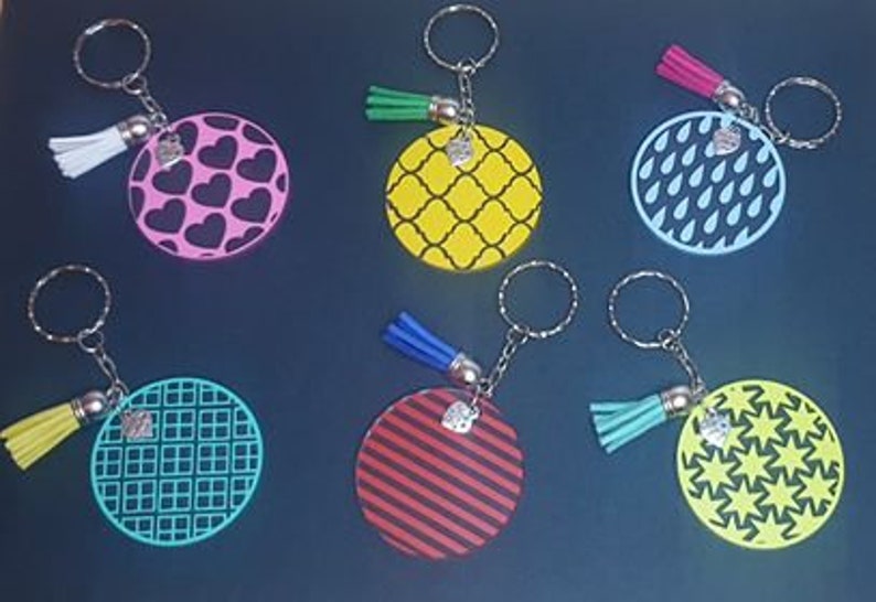 Download 24X circle designs for Key rings SVG file for cutting | Etsy