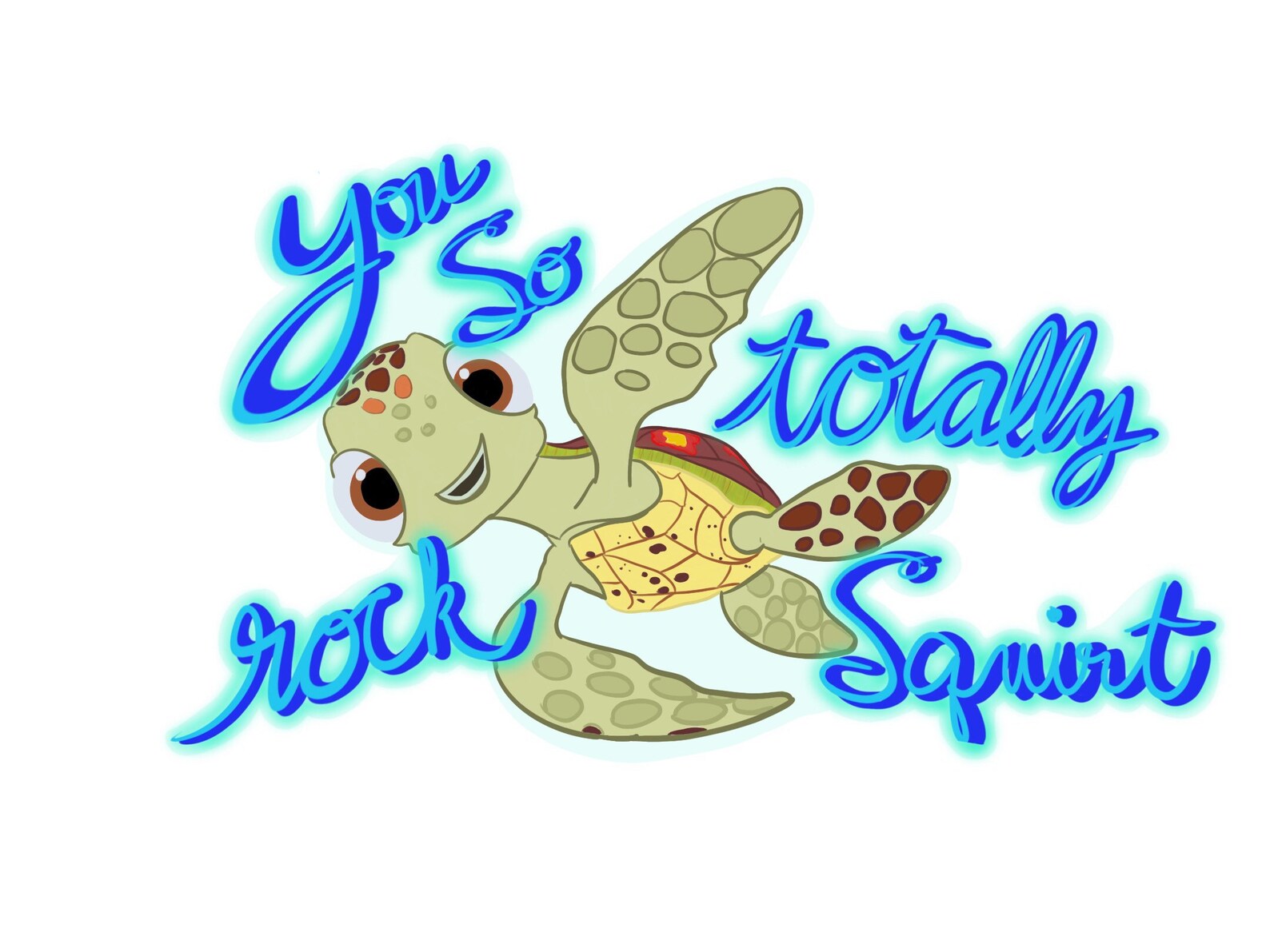 Disney/pixar Vinyl Sticker// Wall Art// Squirt Stickers// Etsy