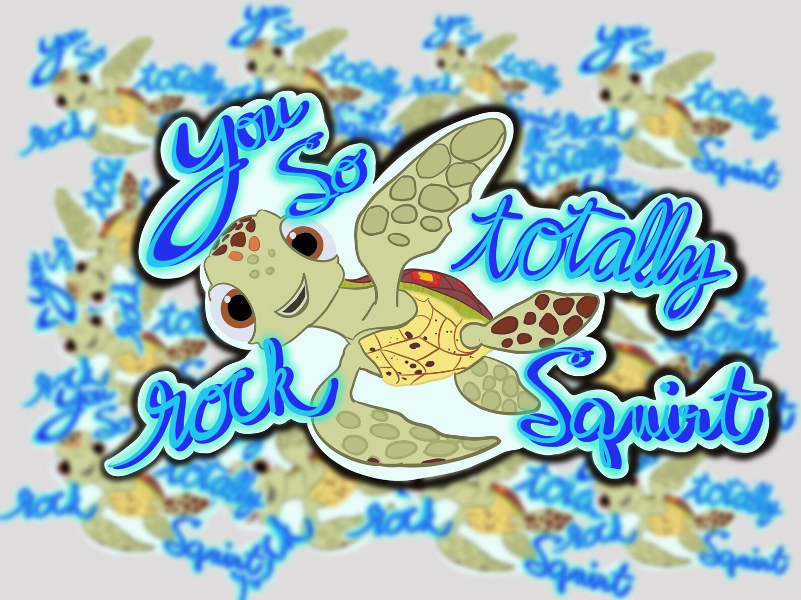 Disney/pixar Vinyl Sticker// Wall Art// Squirt Stickers// Etsy