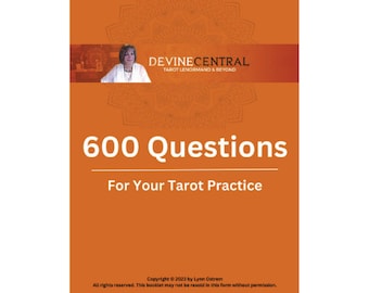 600 Questions for Your Tarot Practice | Learn Tarot Faster | Tarot Training Tool | Printable Tarot Study Guide