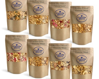 Müsli–Probierpaket Granola Knuspermüsli von Crunchy Queen
