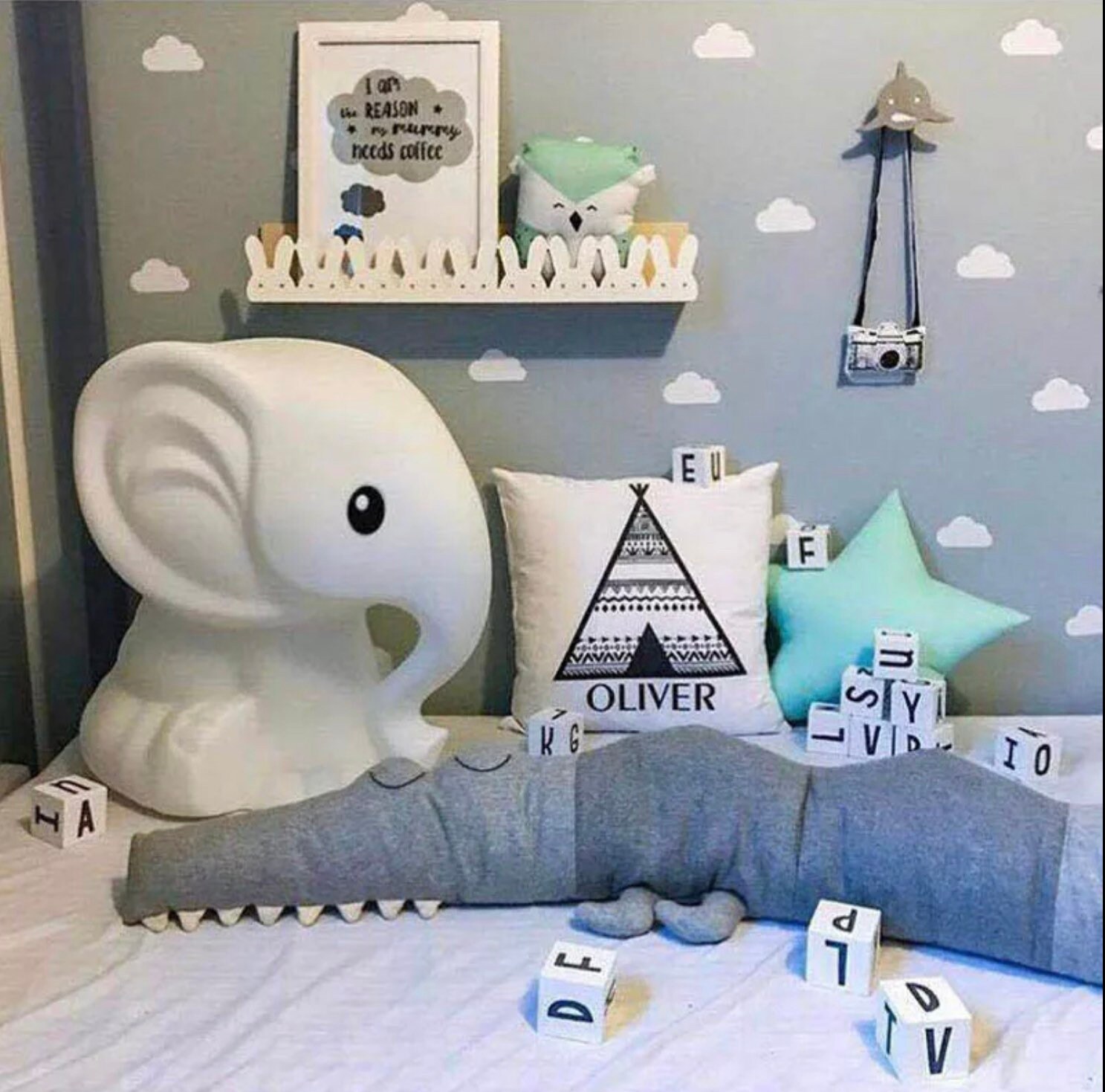 crocodile cot bumper