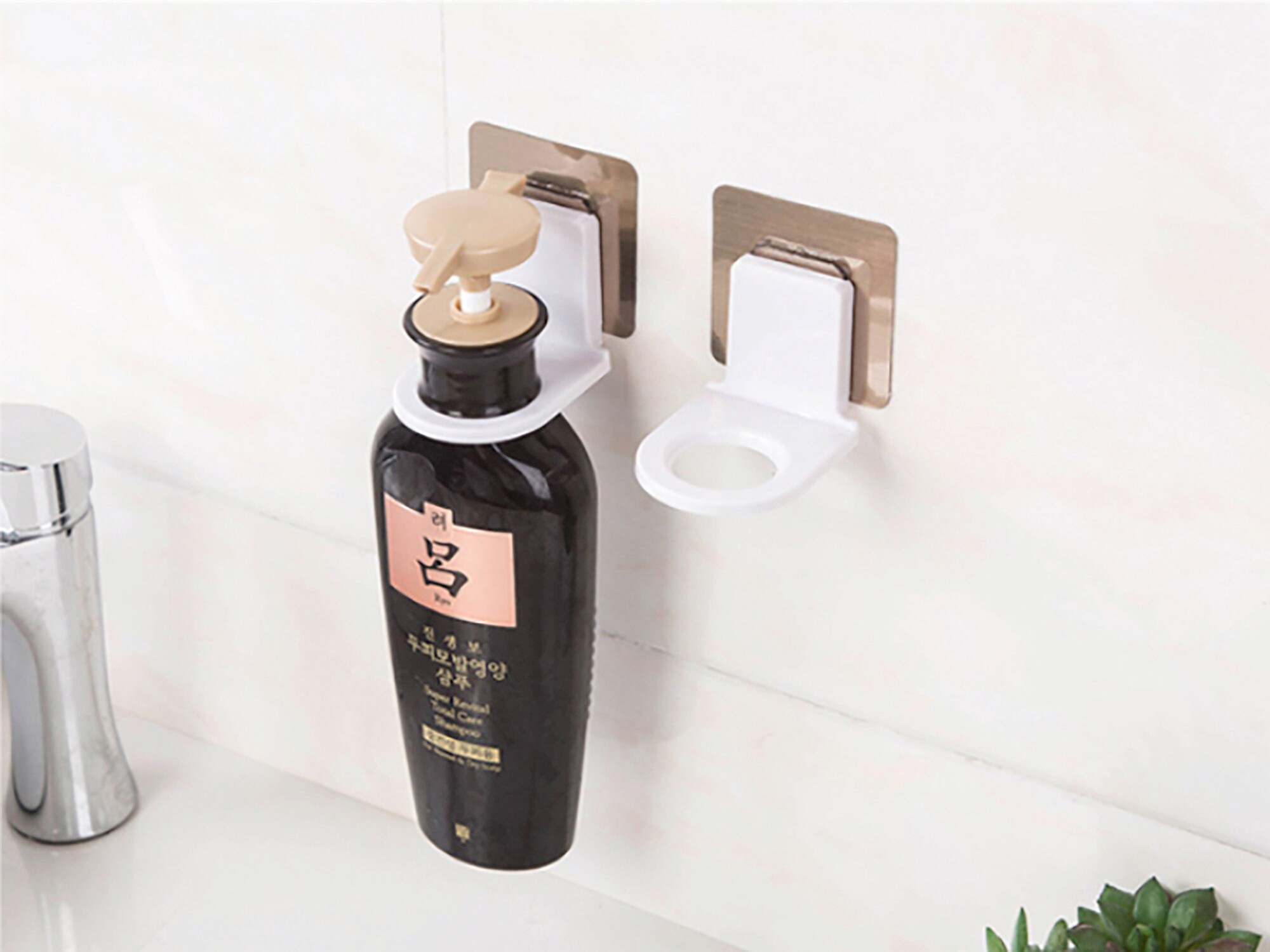 Wall Mounted Shampoo Holder, Hanging Sanitizer Holder, Shelf
