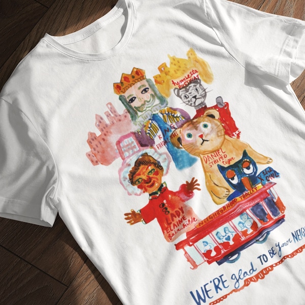 Mr Rogers Neighborhood, Mr. Rogers Art, Unisex Shirts, unique T-shirts, Puppets from 'Mister Rogers' Neighborhood'
