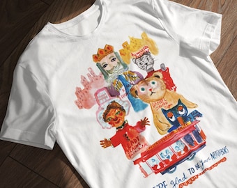 Mr Rogers Neighborhood, Mr. Rogers Art, Unisex Shirts, unique T-shirts, Puppets from 'Mister Rogers' Neighborhood'