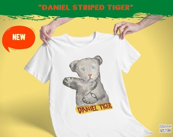 Mr Rogers Neighborhood, Daniel Tiger t-shirts, Unisex shirts, unique T-shirts, Puppets from Mister Rogers Neighborhood, Daniel Striped Tiger