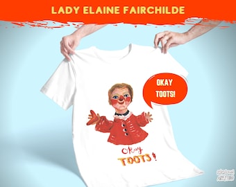 Mr Rogers Neighborhood, Lady Elaine Fairchilde, Lady Elaine Unisex T-Shirt, Mr Rogers T-Shirt, Lady Elaine, Mr rogers Puppets, illustration