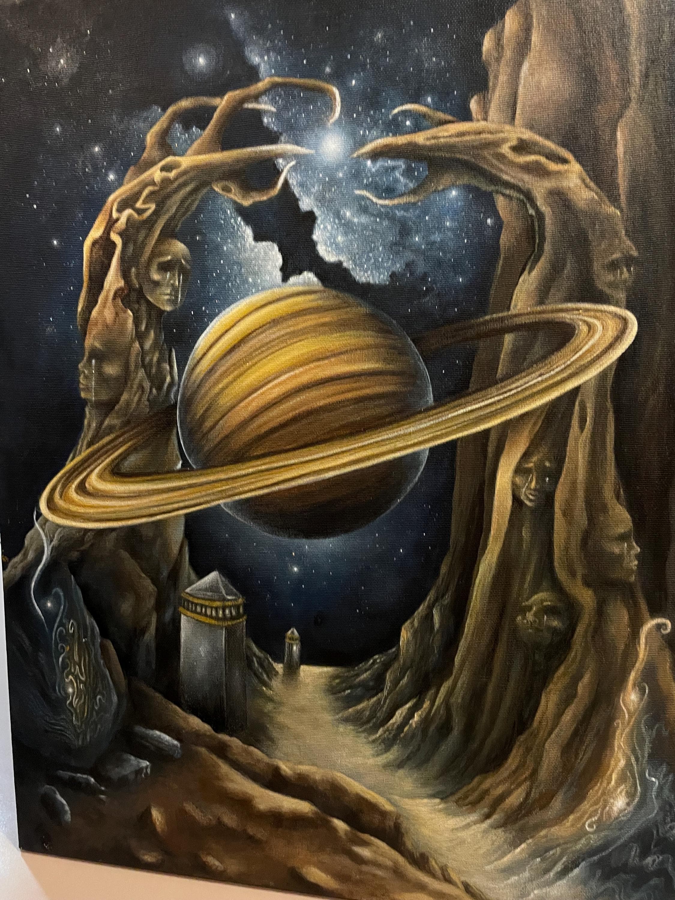 Echoes of Saturn, Acrylic Painting - Etsy