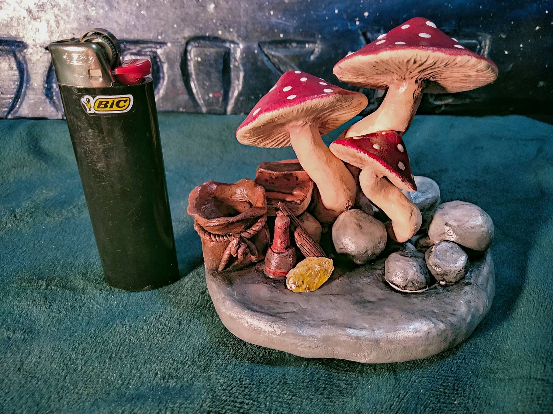 Red Amanita Mushroom Incense Burner Mushroom Incense Holder Etsy