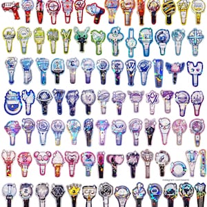 Listing 2: holografische vinylstickers KPOP-lightstick [T naar W]