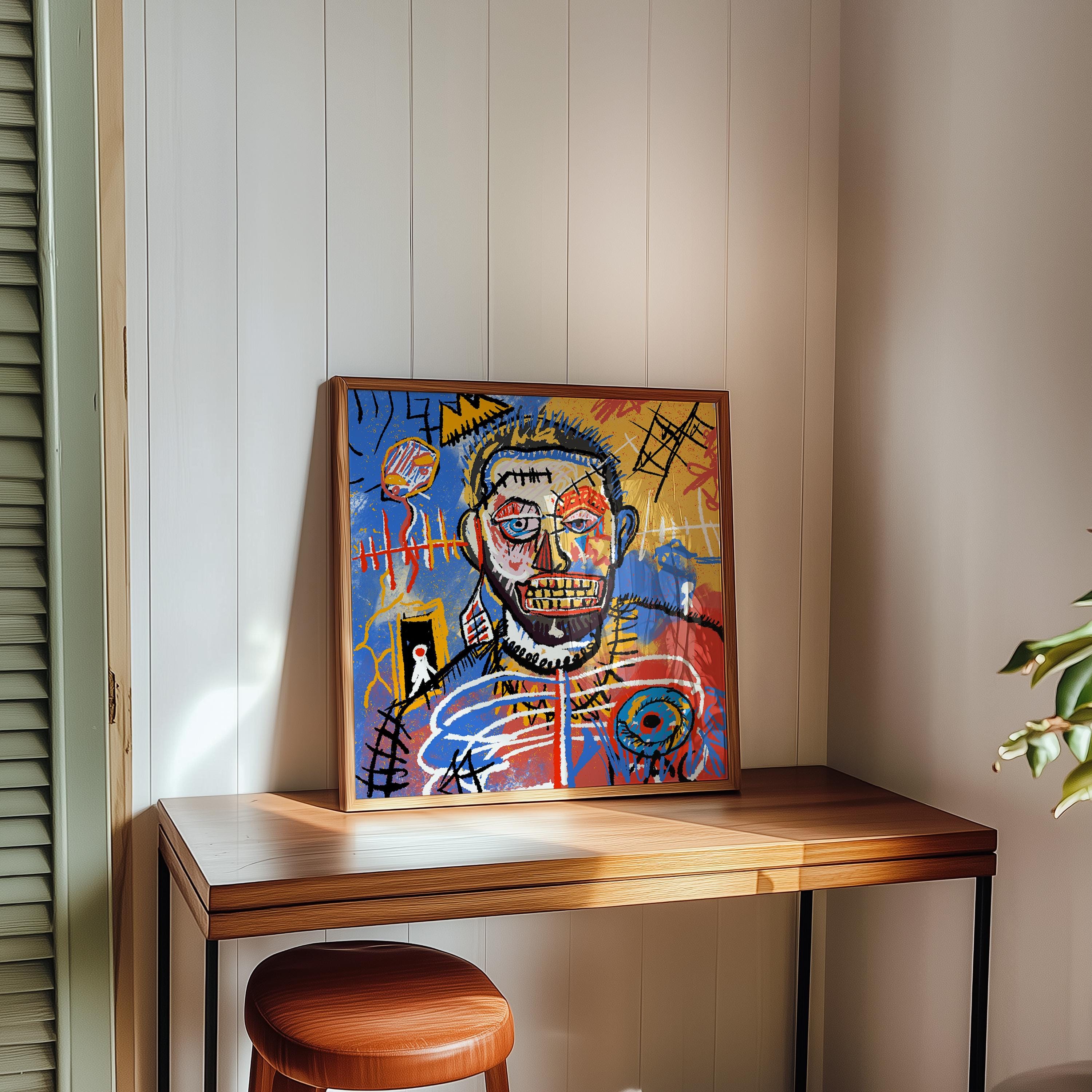 マック・ミラー ウォールアートプリント：カラフルな新表現主義デジタルポスター（フレームなし） - Etsy 日本, image size:3000x3000