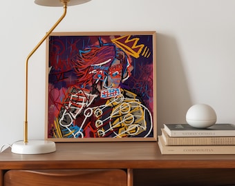 Vi From Arcane! Inspired Abstract Expressionist Art Print - Signed & Dated (Unframed)