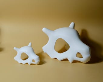 3D-Printed Cubone Skull Decoration – Perfect for Collectors, Fans, Cosplay, and Reptile Tank Décor