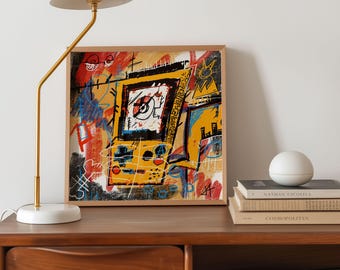 GBC art. Gameboy color art print, retro handheld illustration.