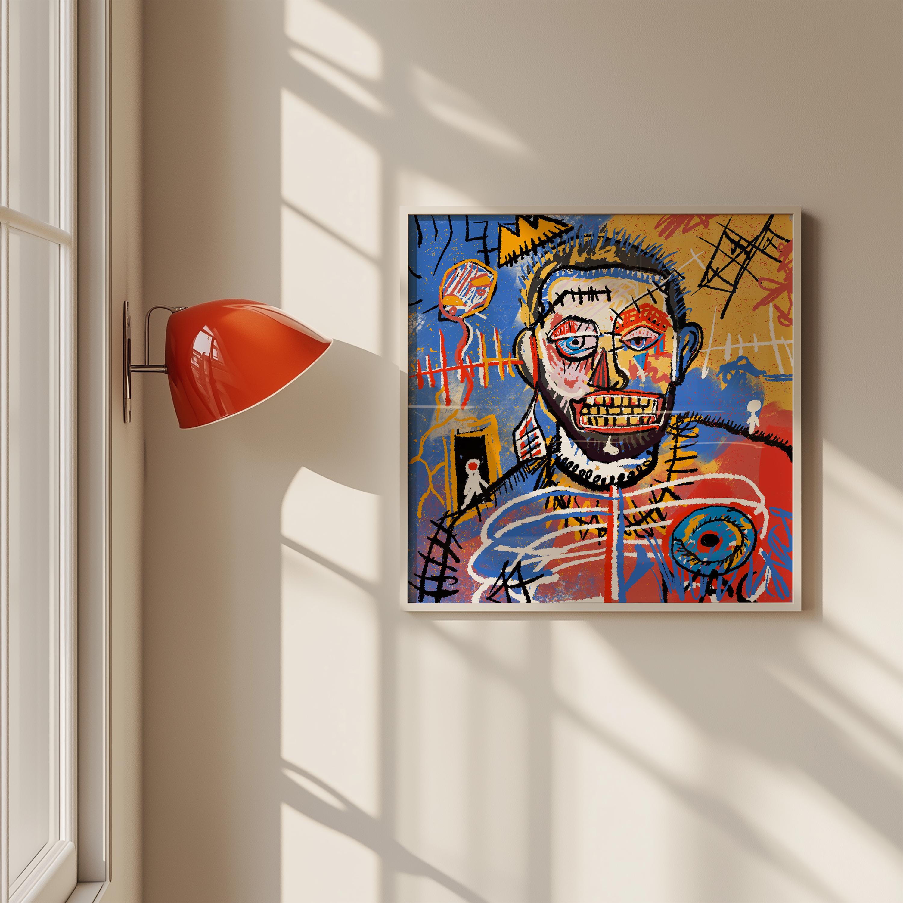 マック・ミラー ウォールアートプリント：カラフルな新表現主義デジタルポスター（フレームなし） - Etsy 日本, image size:3000x3000