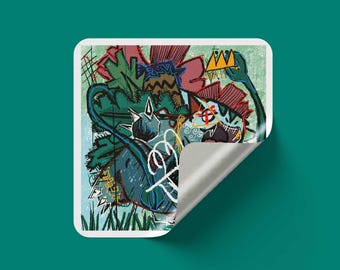Sticker Venusaur carré : holographique ou standard