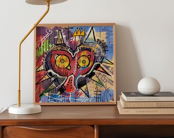 Majoras Mask Print, colorfull signed, unframed